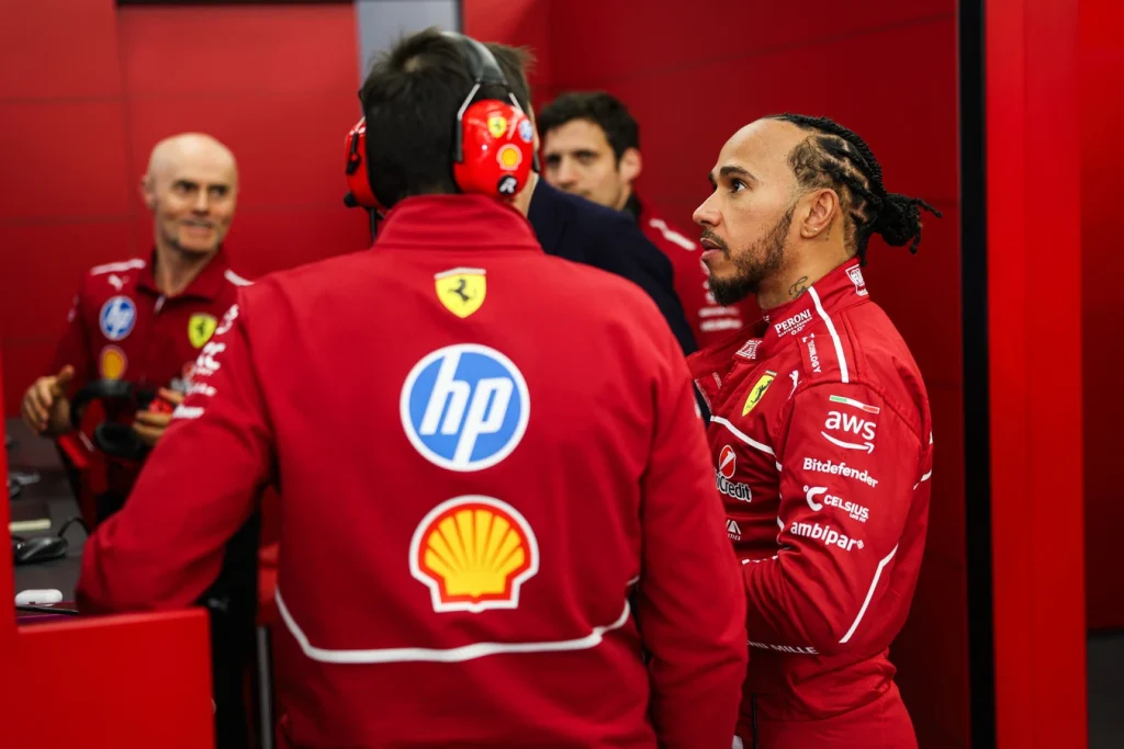 Hamilton and Leclerc from Ferrari