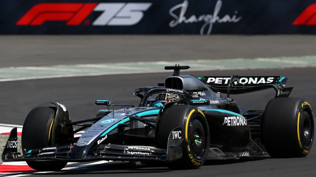 George Russell, F1 Chinese GP qualifying (Image Credit: Mercedes-Benz Archive/LAT Images)