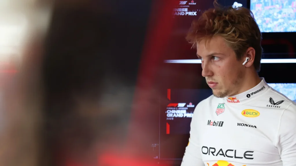 Liam Lawson of New Zealand and Oracle Red Bull Racing prepares to drive in the garage during qualifying ahead of the F1 Grand Prix of China at Shanghai International Circuit on March 22, 2025 in Shanghai, China. (Image Credit: Red Bull Content Pool/Mark Thompson/Getty Images)