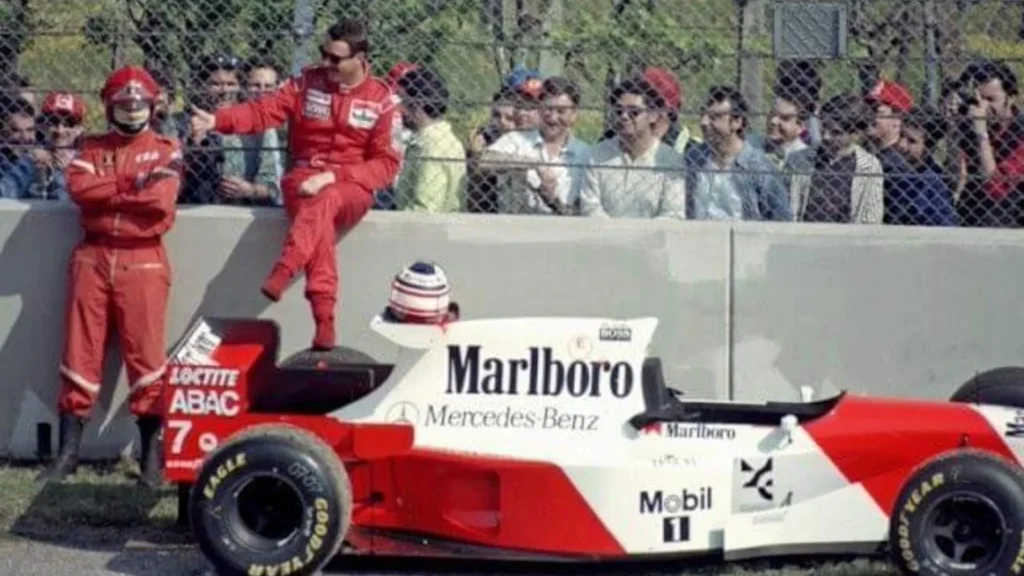 Nigel Mansell's two-race stint with McLaren ended in divorce (Image Credit: @F1RetroOldie on X)
