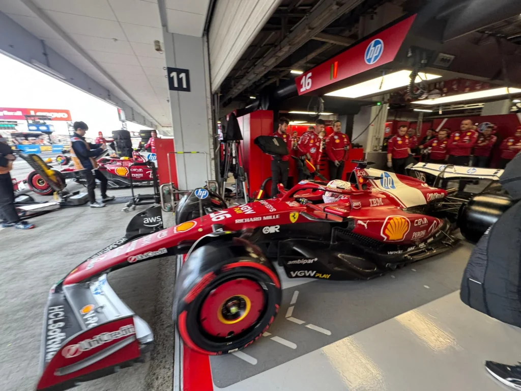 Charles leclerc of Ferrari at the japanese GP Qualifying