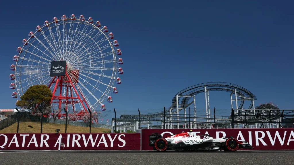Yuki Tsunoda of Japan driving the (22) Oracle Red Bull Racing RB21 on track during practice ahead of the F1 Grand Prix of Japan at Suzuka Circuit on April 04, 2025 in Suzuka, Japan. (Photo by Mark Thompson/Getty Images)