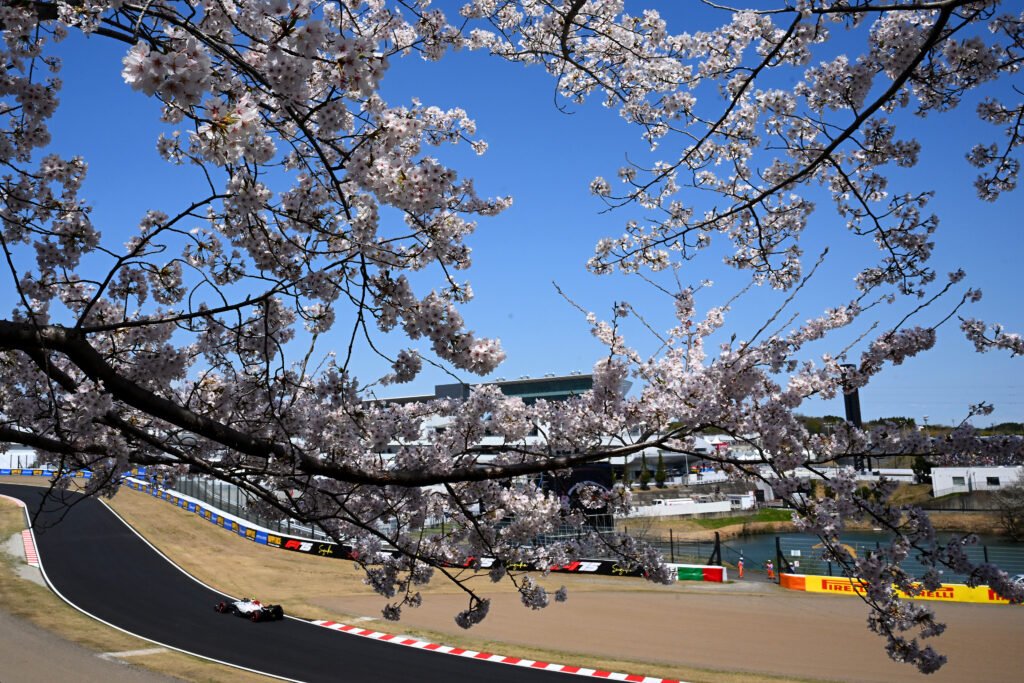 SUZUKA, JAPAN - APRIL 04: Yuki Tsunoda of Japan driving the (22) Oracle Red Bull Racing RB21 on track during practice ahead of the F1 Grand Prix of Japan at Suzuka Circuit on April 04, 2025 in Suzuka, Japan. (Photo by Clive Mason/Getty Images) // Getty Images / Red Bull Content Pool // SI202504040096 // Usage for editorial use only //