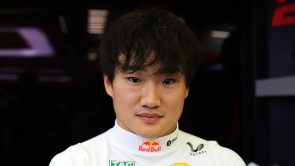 Yuki Tsunoda of Japan and Oracle Red Bull Racing looks on in the garage during previews ahead of the F1 Grand Prix of Bahrain at Bahrain International Circuit on April 10, 2025 in Bahrain, Bahrain. (Photo by Mark Thompson/Getty Images)