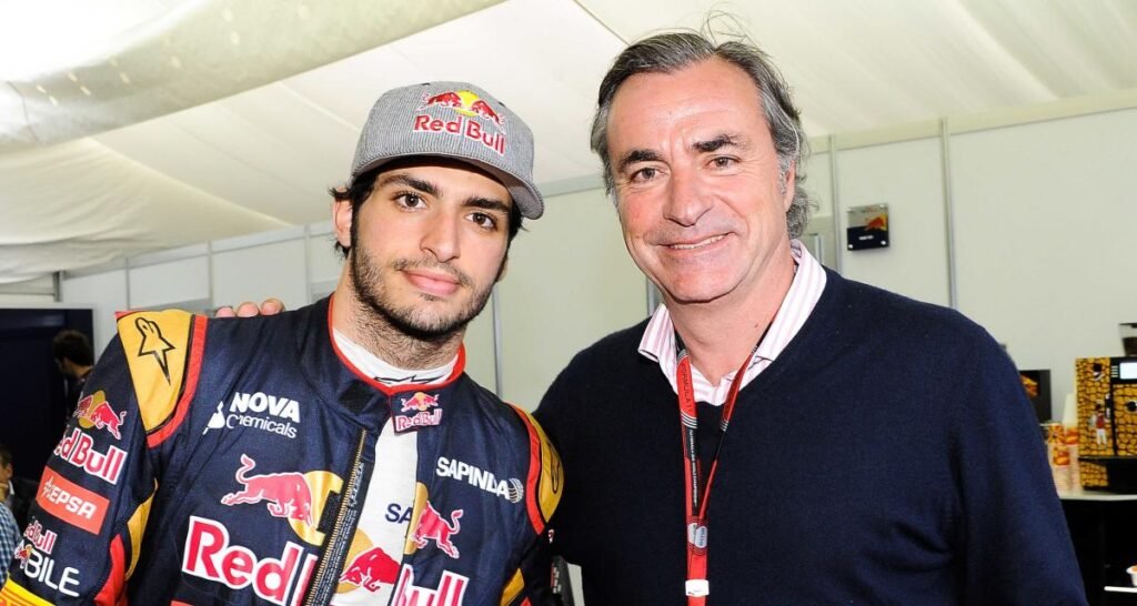 Carlos Sainz Sr and his son at the Australian Grand Prix in 2015.