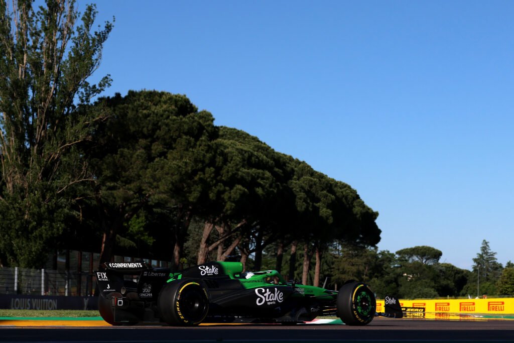 Sauber F1 team at Imola GP during Qualifying