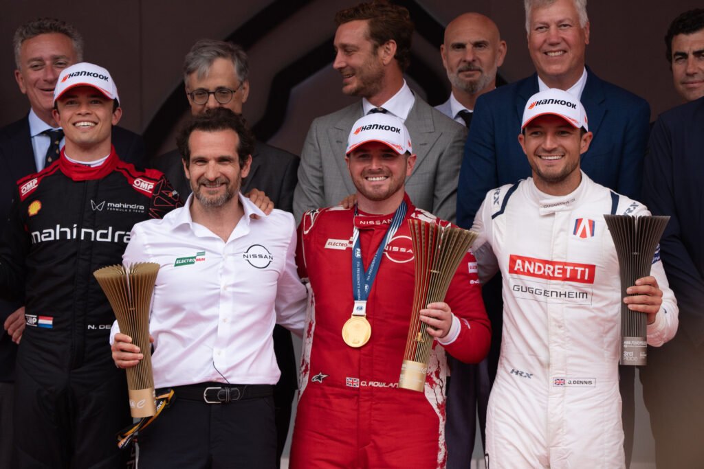 Oliver Rowland winning the Monaco E-Prix | Nyck de Vries and Jake Dennis complete the podium