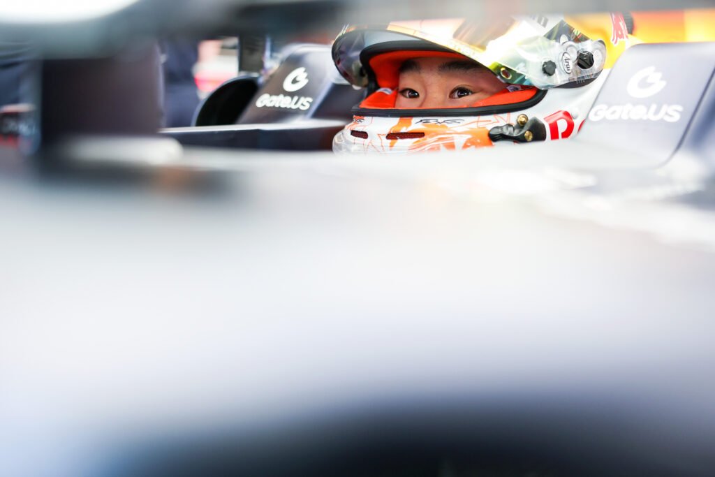 Yuki Tsunoda during Sprint Qualifying in Miami.