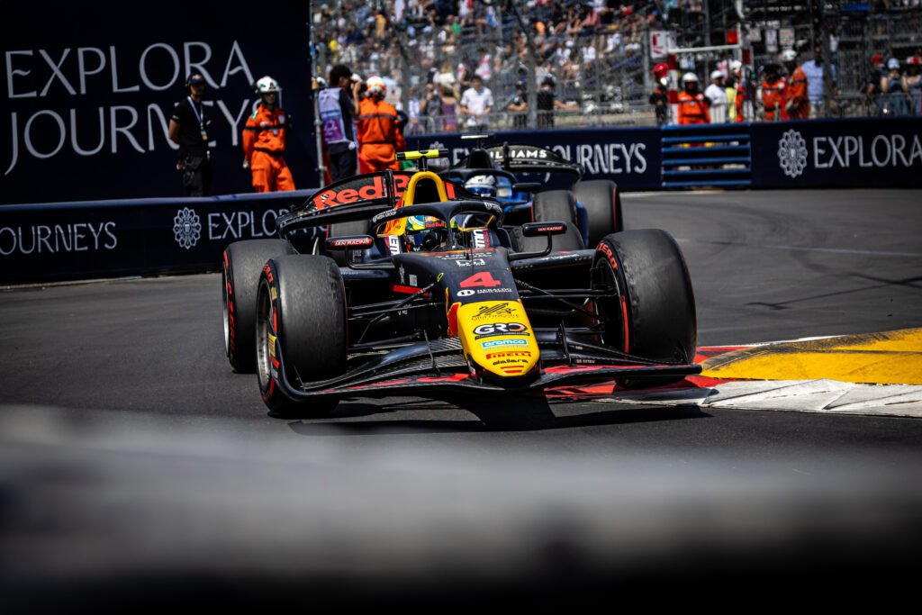 Arvid Lindblad #4 Campos Racing, during round 5 of the FIA Formula 2 Championship at Circuit de Monaco in Monte-Carlo on May 22-25, 2025. // Dutch Photo Agency / Red Bull Content Pool // SI202505250215 // Usage for editorial use only //