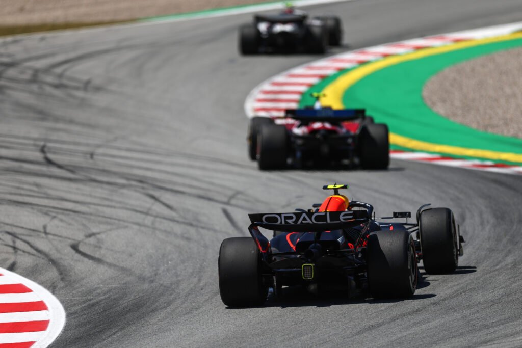 BARCELONA, SPAIN - MAY 30: Yuki Tsunoda of Japan driving the (22) Oracle Red Bull Racing RB21 on track during practice ahead of the F1 Grand Prix of Spain at Circuit de Barcelona-Catalunya on May 30, 2025 in Barcelona, Spain. (Photo by Zak Mauger/LAT Images) // Getty Images / Red Bull Content Pool // SI202505301906 // Usage for editorial use only //