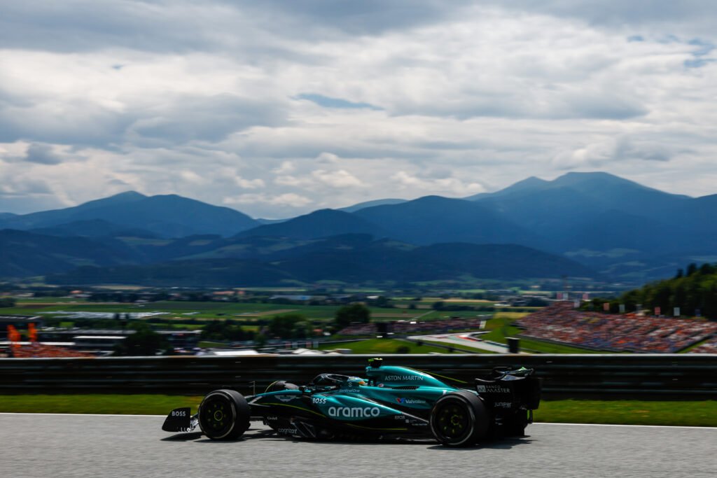 Aston Martin at the 2024 F1 Austrian GP. They return to the track in 2025