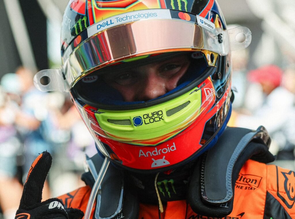 Oscar Piastri after winning the Spanish GP
