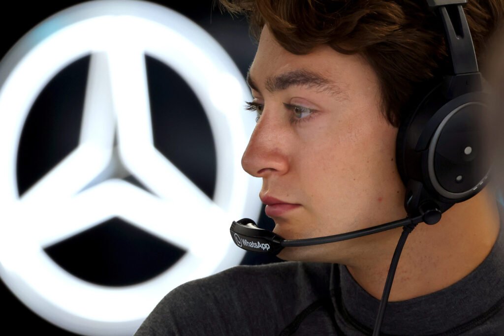 George Russell at the 2025 F1 Spanish GP. He spoke about his clash with Verstappen ahead of the 2025 F1 Canadian GP