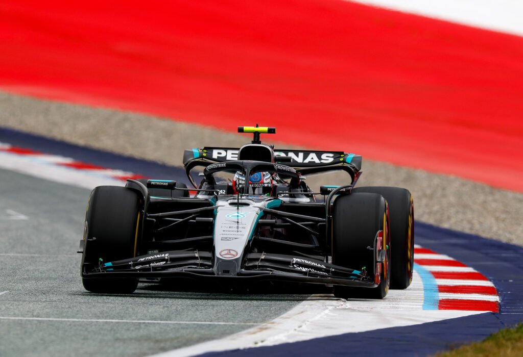 Kimi Antonelli of Mercedes at the 2025 F1 Austrian GP Qualifying