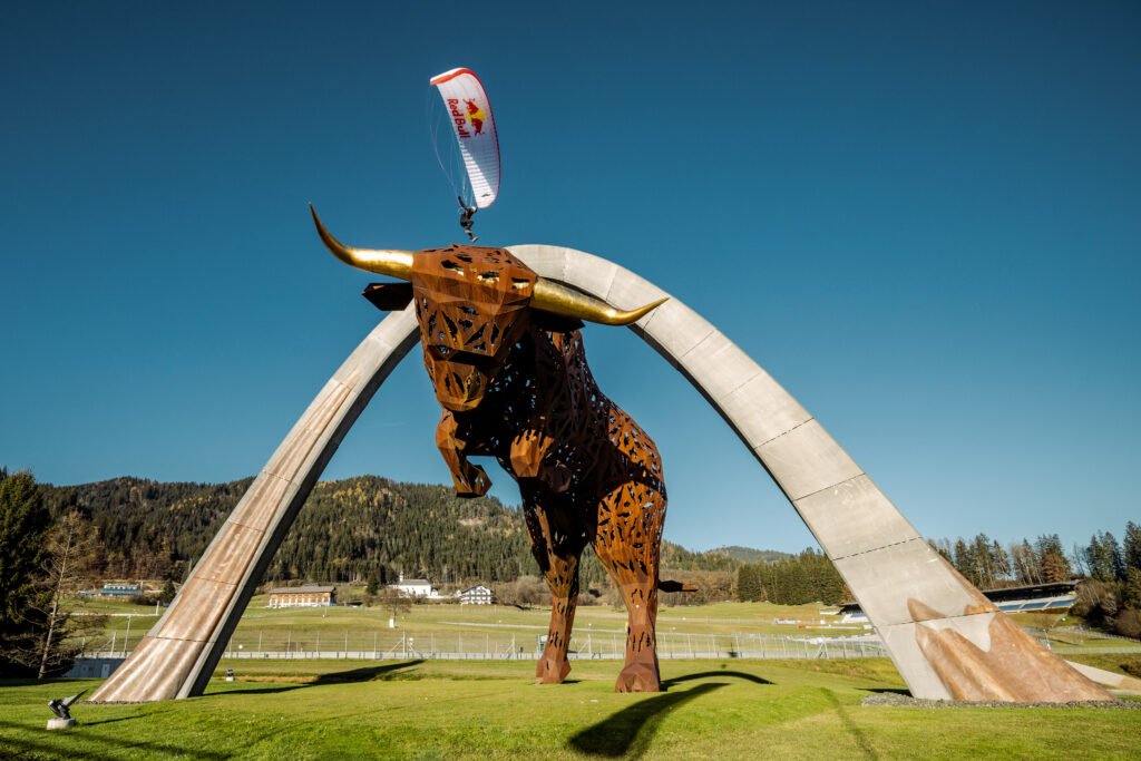 Valentin Delluc flying over the bull at Red Bull ring in Spielberg, Austria on November 16, 2024. // Blue Max Media / Red Bull Content Pool // SI202411280918 // Usage for editorial use only //