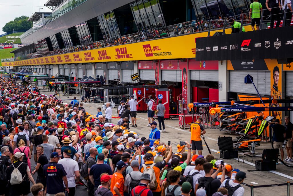 Supporters at the Red Bull Ring for the 2025 F1 Austrian GP