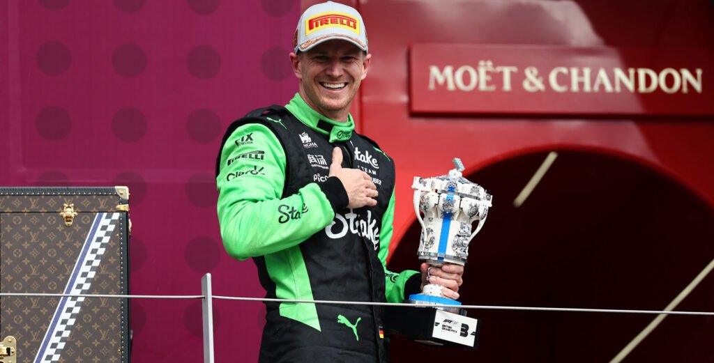 Sauber's Nico Hülkenberg finishing P3 at the British Grand Prix.