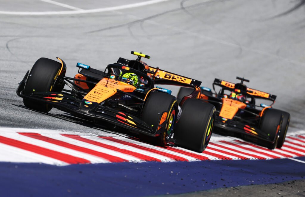 Lando Norris of McLaren at the 2025 F1 Austrian GP ahead of return to Silverstone for the British GP