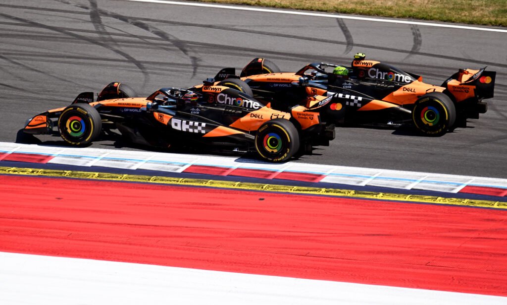 George Russell and Charles Leclerc admit they are puzzled by McLaren’s 2025 F1 gains, ahead of the 2025 F1 British GP at Silverstone.
