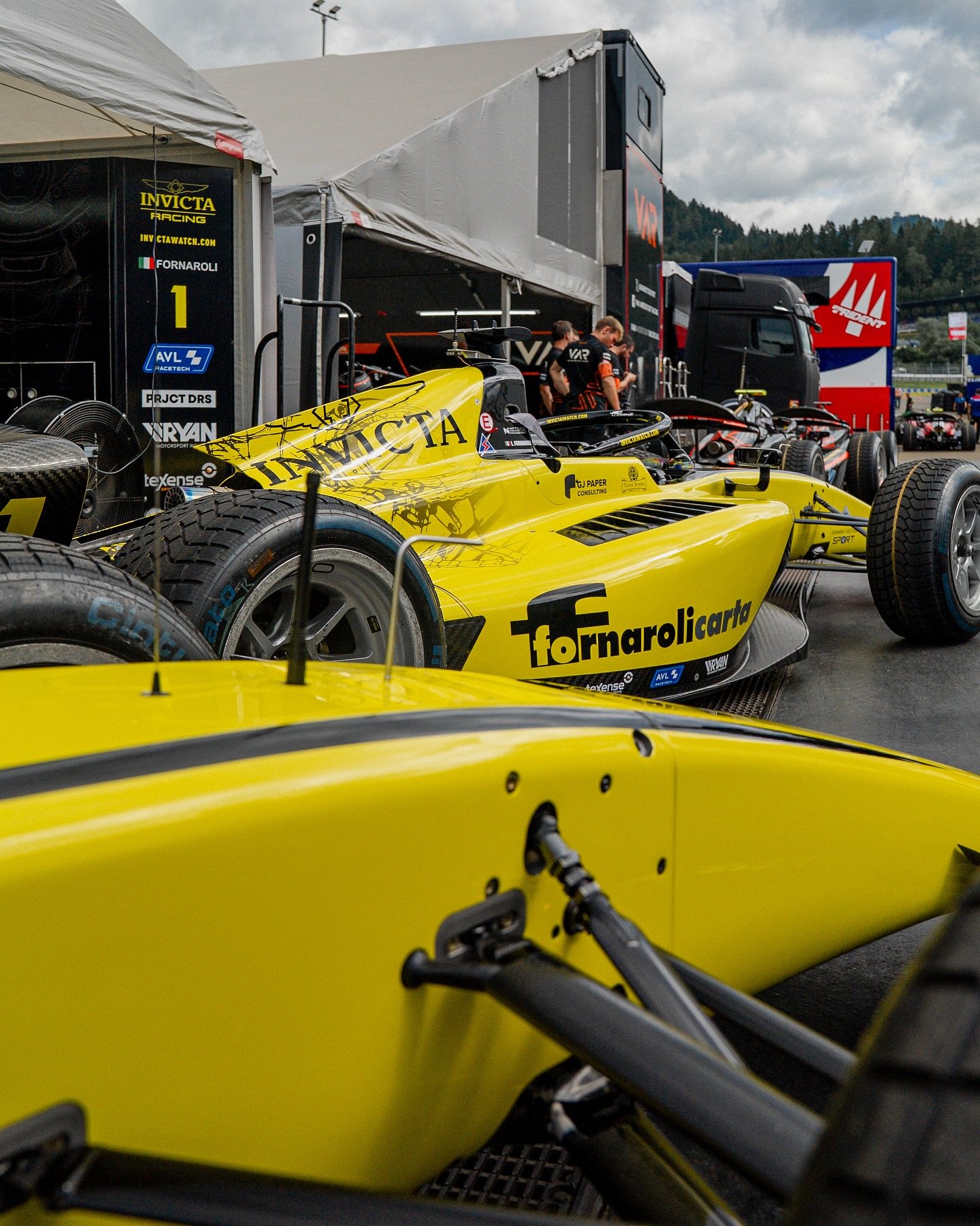 Photo Credit Invicta Racing Facebook
Invicta Racing garage at the 2025 Austrian GP