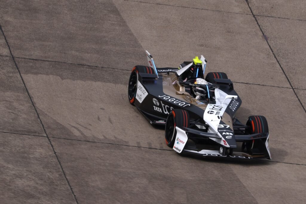 Nick Cassidy of New Zealand driving the (37) Jaguar TCS Racing Jaguar I-TYPE 7 on track ahead of Practice, ahead of the Berlin E-Prix, Round 13 of the 2025 FIA Formula E World Championship at Tempelhof Airport Circuit