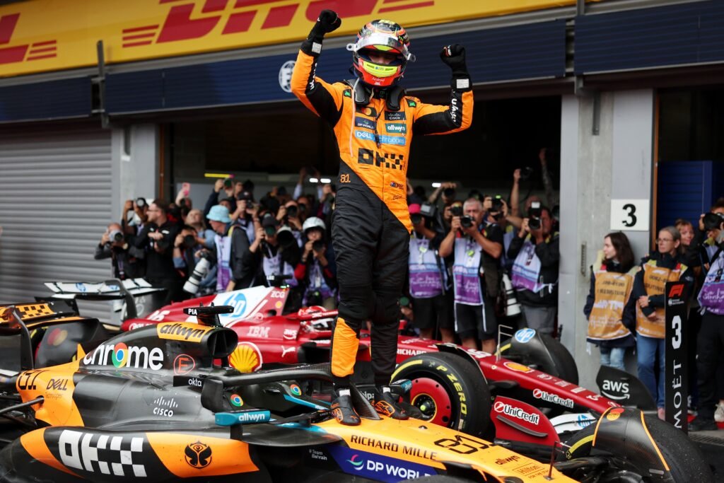 Oscar Piastri claims "lively" victory at the F1 Belgian GP ahead of teammate Lando Norris