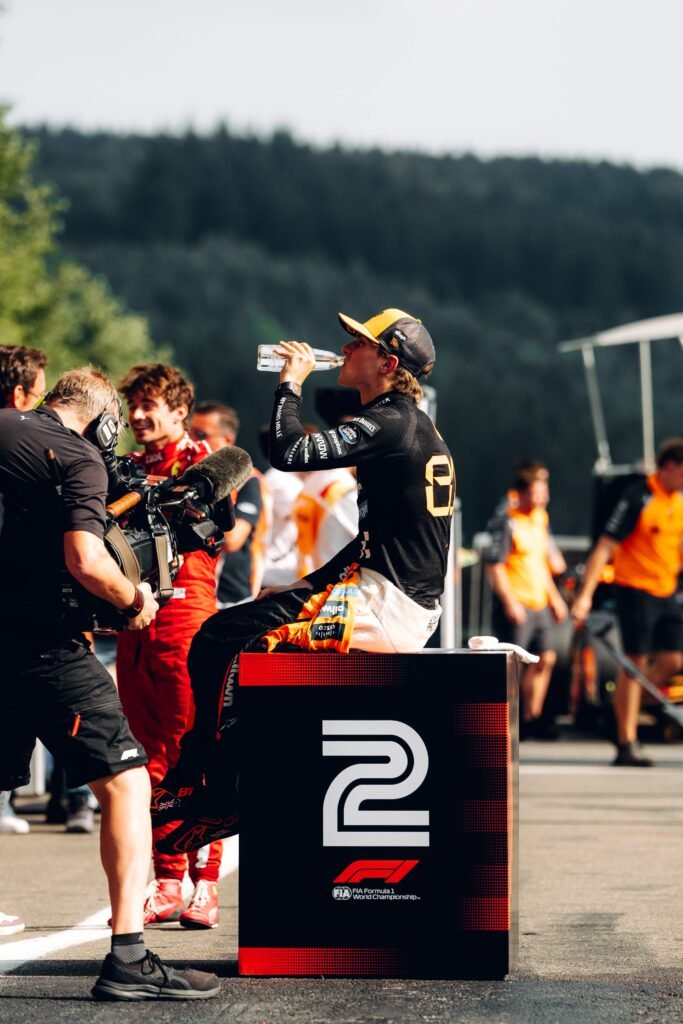Oscar Piastri qualifies in second at the Belgian GP
