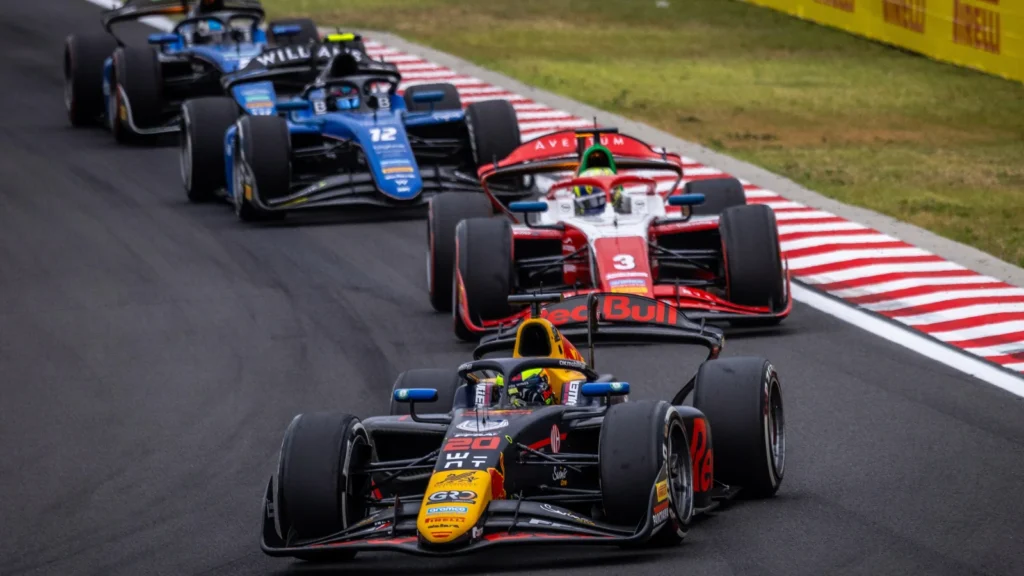 Isack Hadjar #20 Campos Racing, during round 9 of the FIA Formula 2 Championship at the Hungaroring in Hungary on July 19-21, 2024.