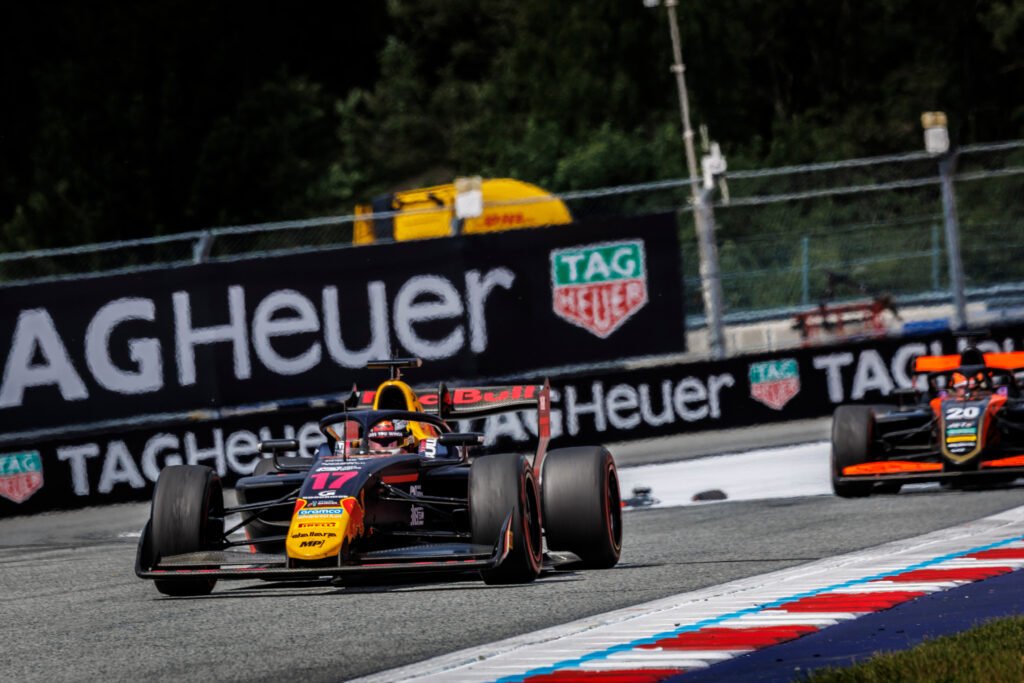 Tim Tramnitz driving the number 17 MP Motorsport car at the 2025 F3 Austrian GP.