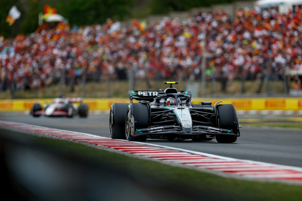 Antonelli at the Hungarian GP during the race, scoring first point of the European season